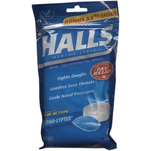 Halls Cough Drops. MENTHO-LYPTUS cough drops